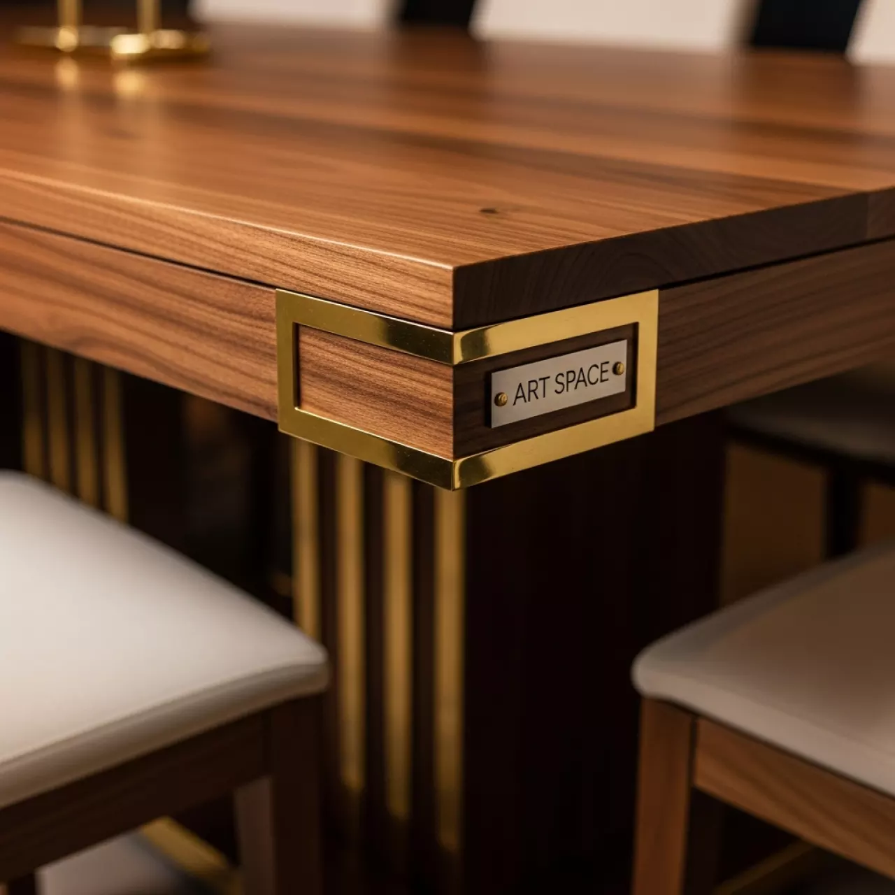 Аренда Стол Лидер 2 орех золотой в ресторане «Баран-Рапан» — ART SPACE