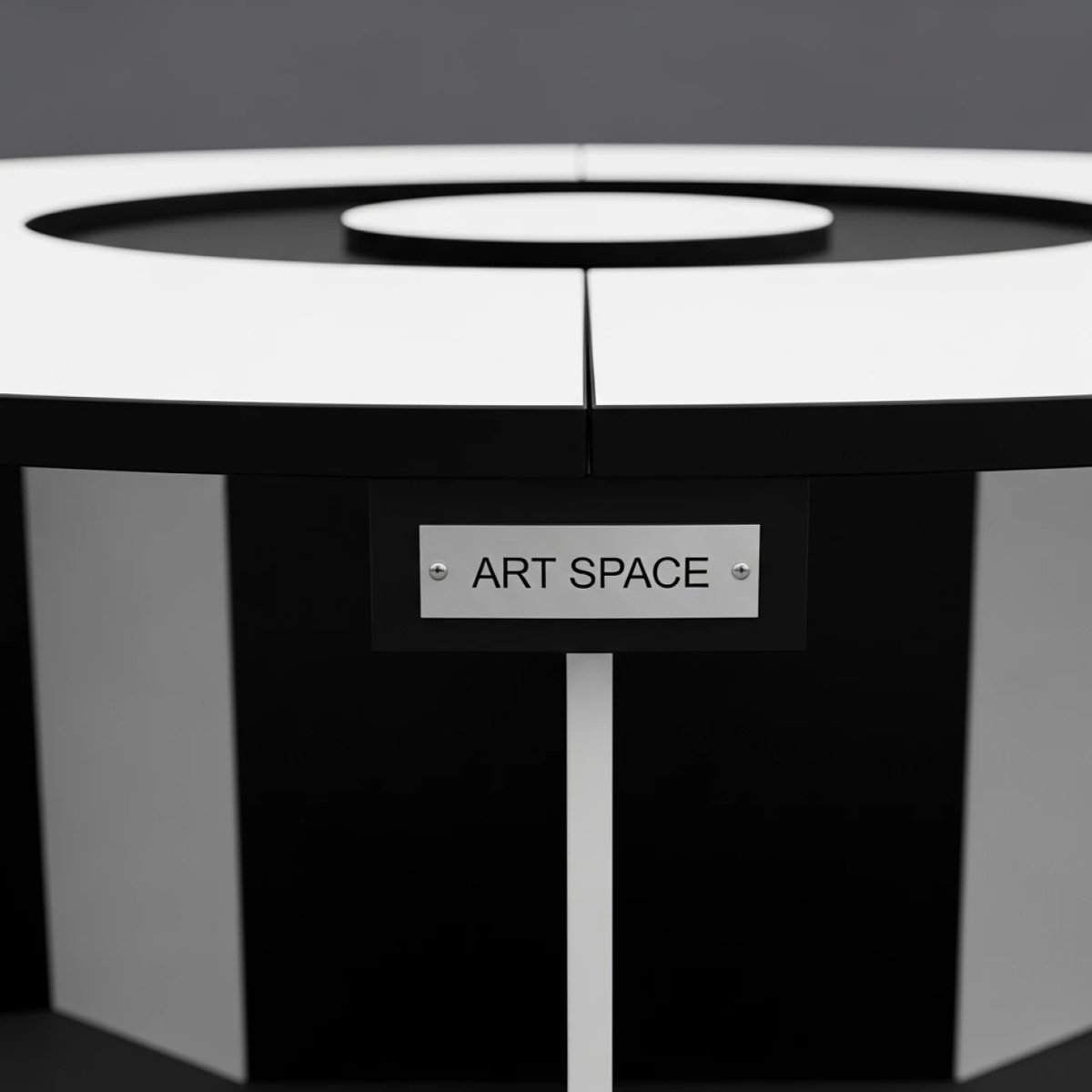 Аренда Стол Лидер 3 черный белый D 1200 в МФК «Горный» — ART SPACE