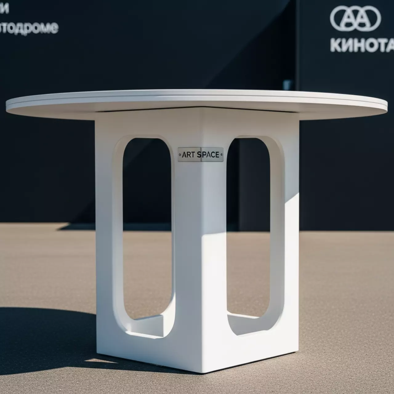 Аренда Стол Лидер 3 D белый 1200 мм на Сочи Автодроме — ART SPACE