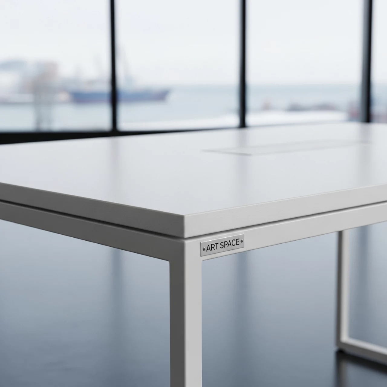 Аренда Стол Лидер 3 D белый белый каркас 1800 мм в зале «Чайка» (Морпорт) — ART SPACE