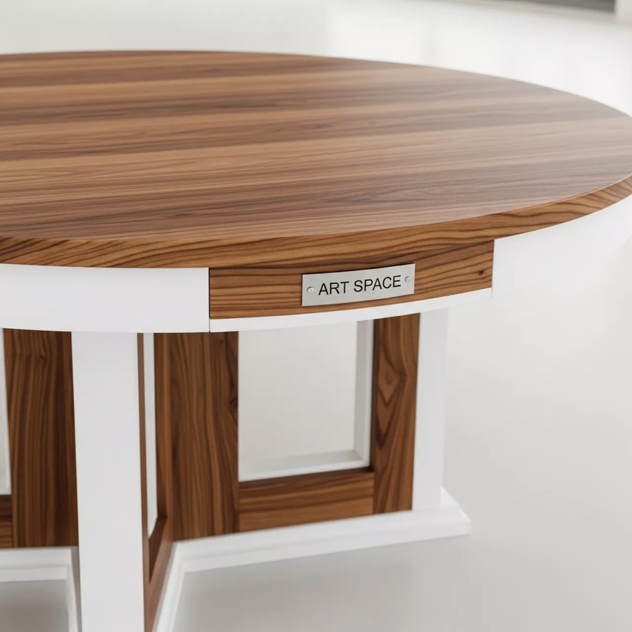 Аренда Стол Лидер 3 D орех белый 1500 мм в ледовом дворце «Роза Хутор» — ART SPACE