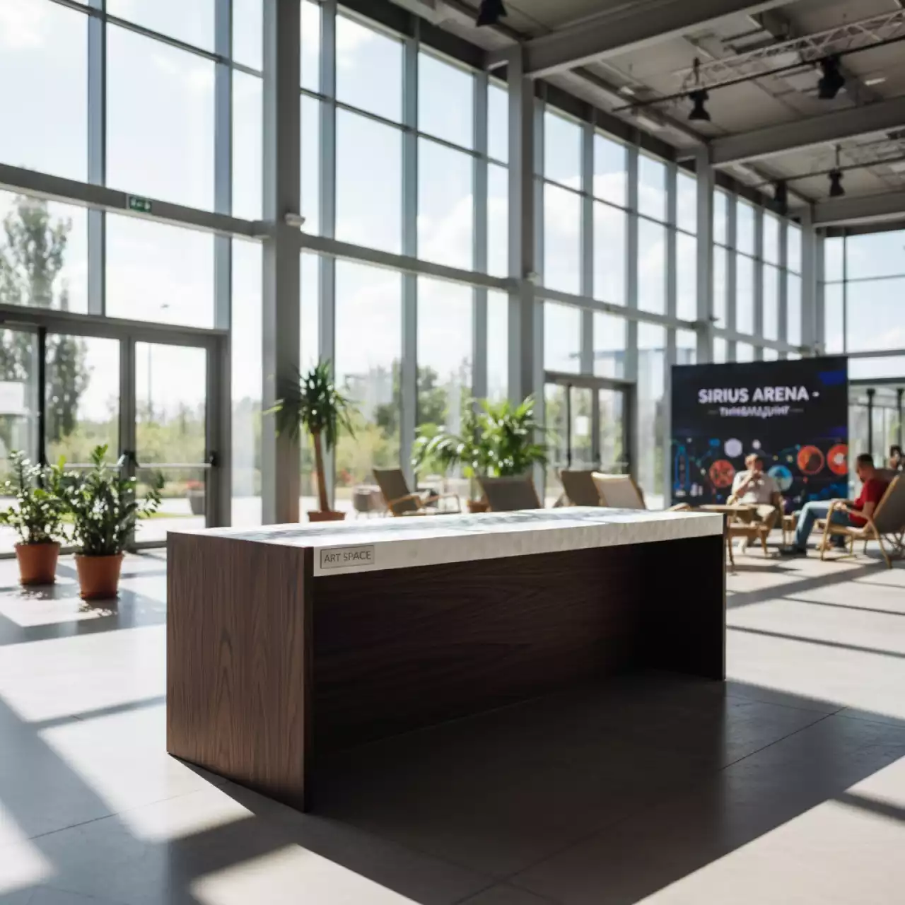 Аренда Стол Лидер 3 D венге белый 1200 мм в Сириус Арене — ART SPACE