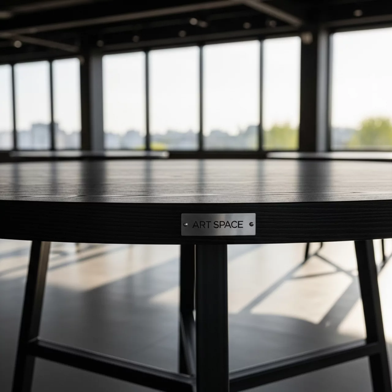 Аренда Стол Лидер 3 диаметр 1500 мм венге черный в Delta Sirius — ART SPACE