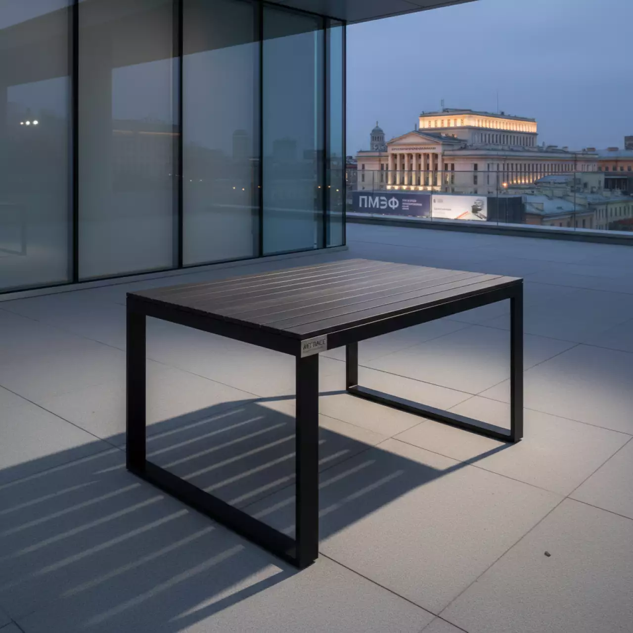 Аренда Стол Лидер 3 уличный реечный темный в Зале органной и камерной музыки — ART SPACE
