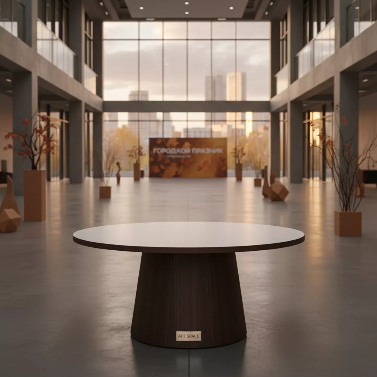 Аренда Стол Лидер 3 венге белый D 1200 в Gamma Sirius — ART SPACE