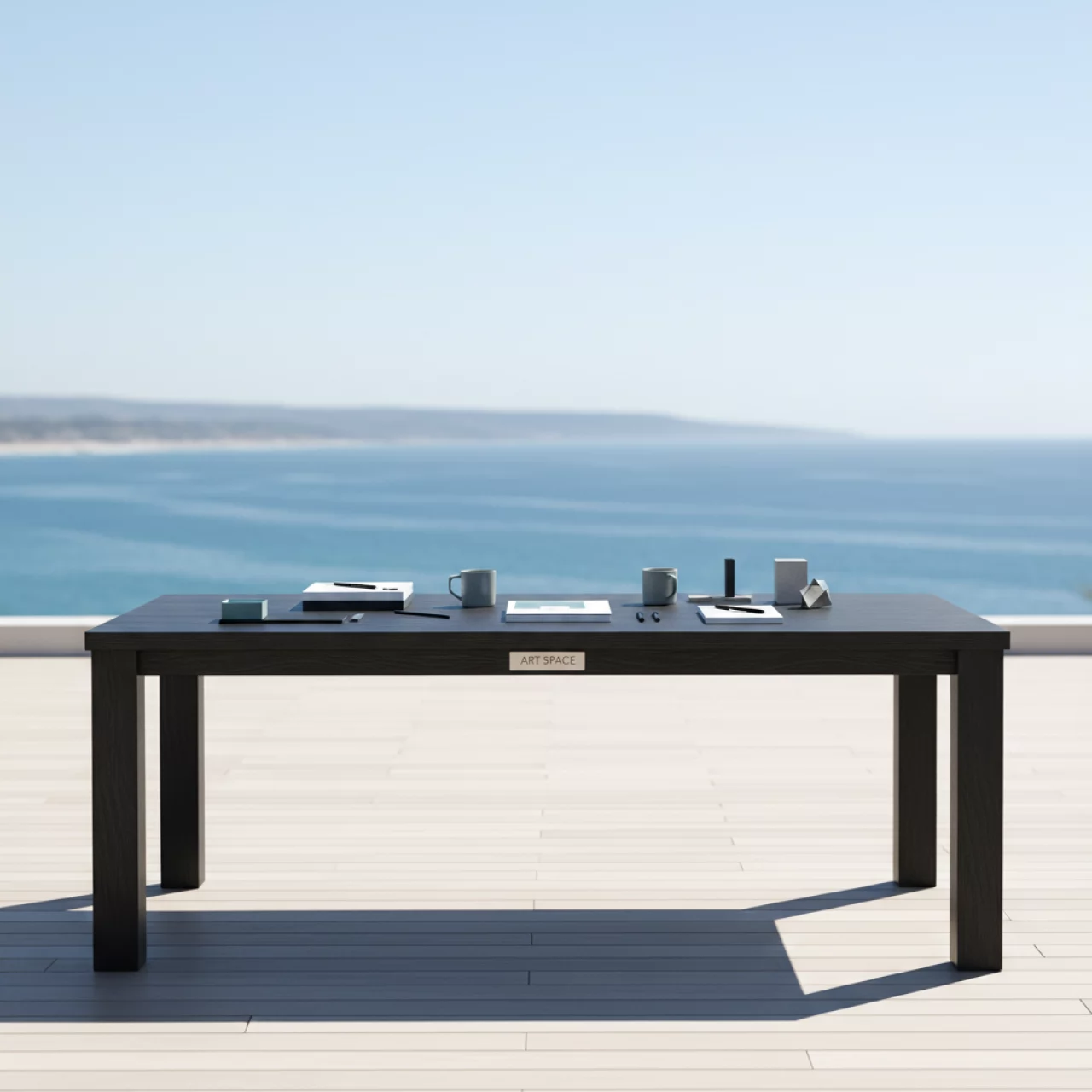 Аренда Стол Лидер 3 венге черный в пляжном клубе Del Mar — ART SPACE