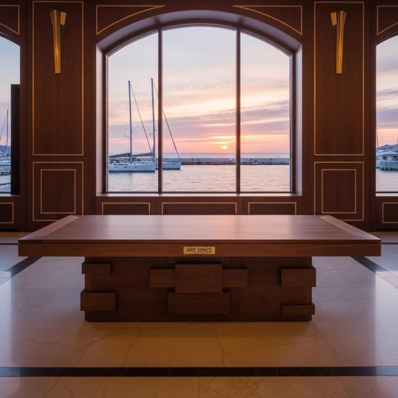 Аренда Стол Лидер 3D 1800 мм орех НСТ на парусной регате (Сочи) — ART SPACE