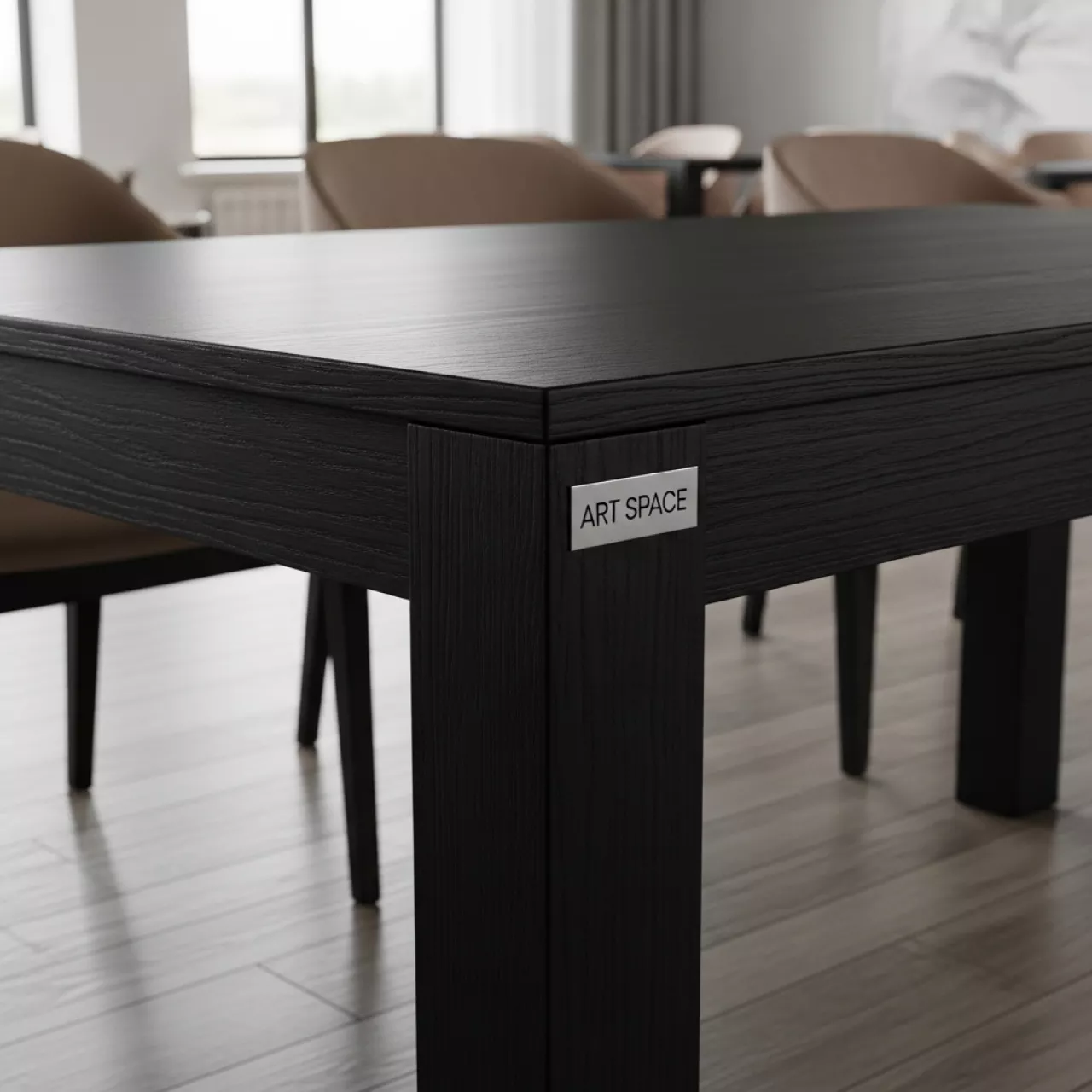Аренда Стол Лидер 3D 1800 мм венге черный в ресторане «Сыроварня» — ART SPACE