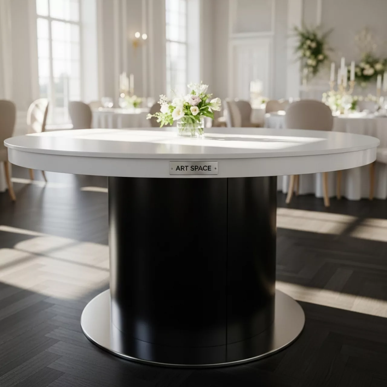 Аренда Стол Лидер 9 D700 белый черный в Karat Resort — ART SPACE