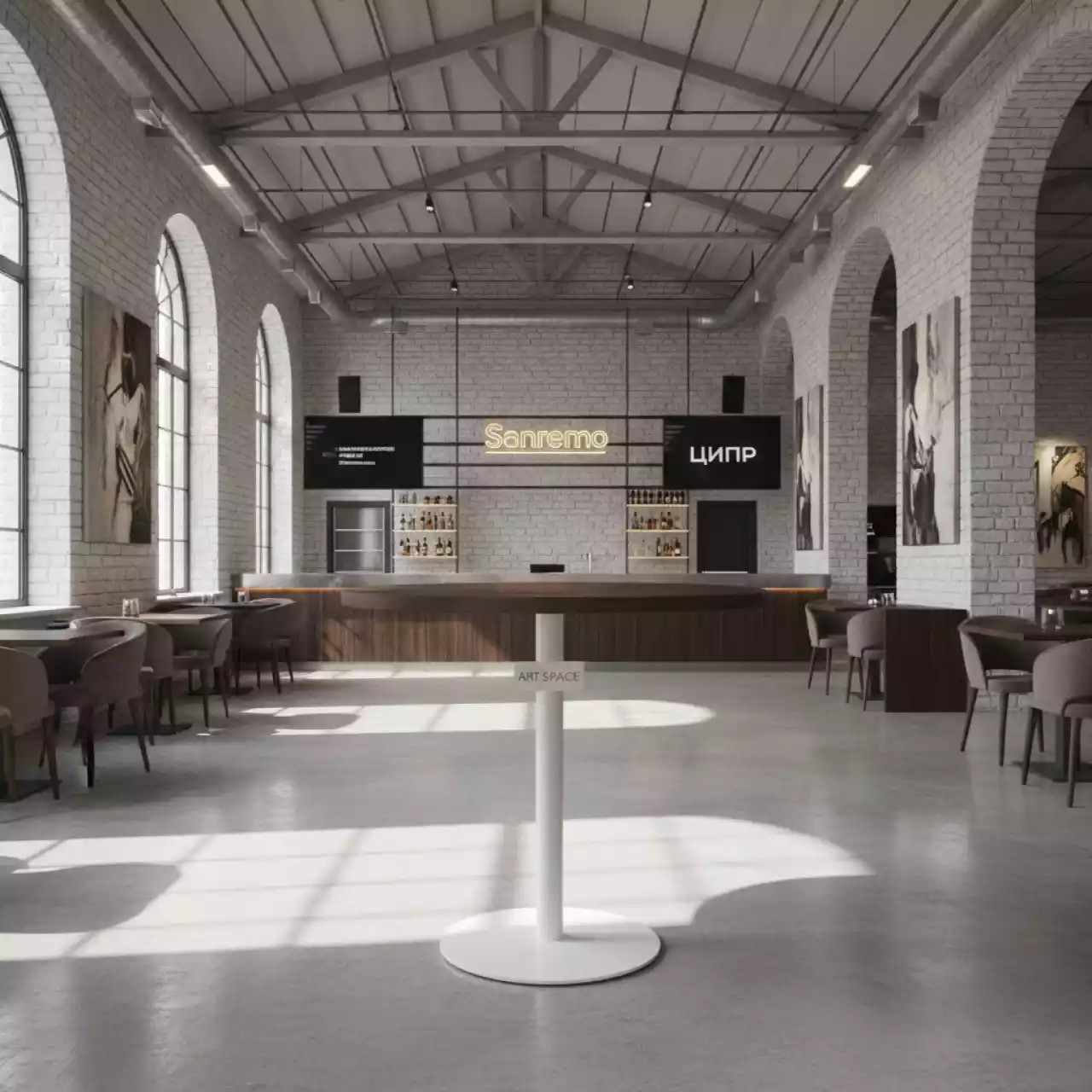 Аренда Стол Лидер 9 D700 венге белый в ресторане «Sanremo» — ART SPACE