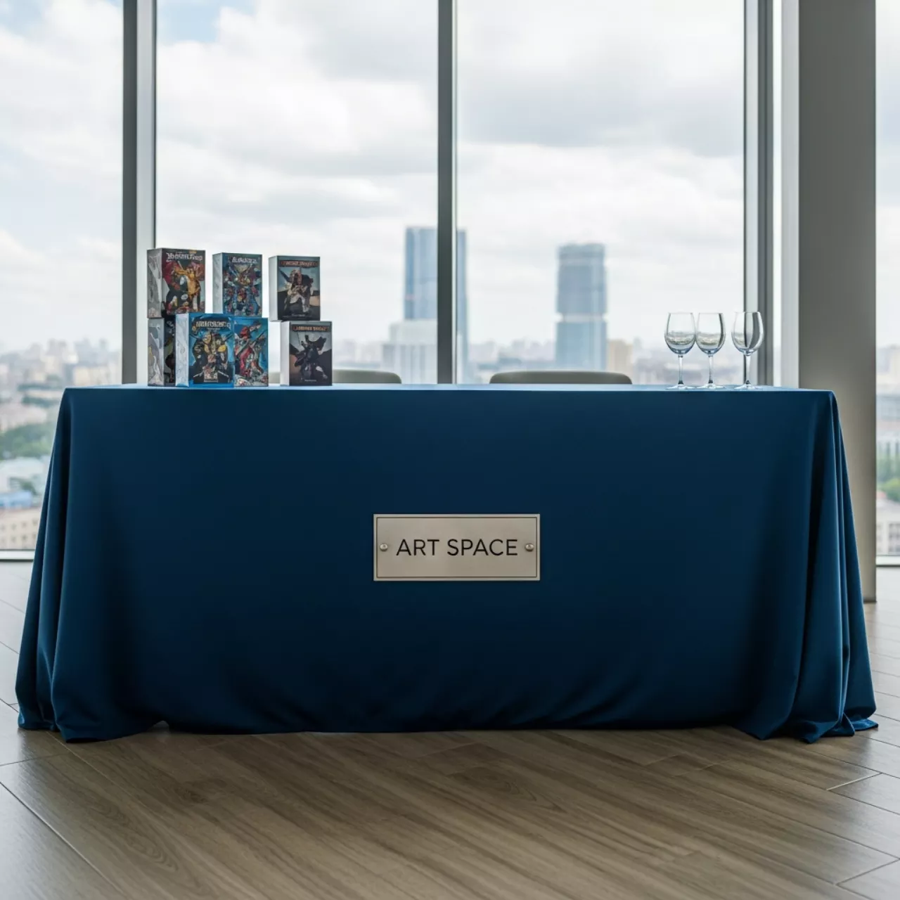 Аренда Стол Лидер 9 с чехлом 10 в Panorama by Mercure — ART SPACE