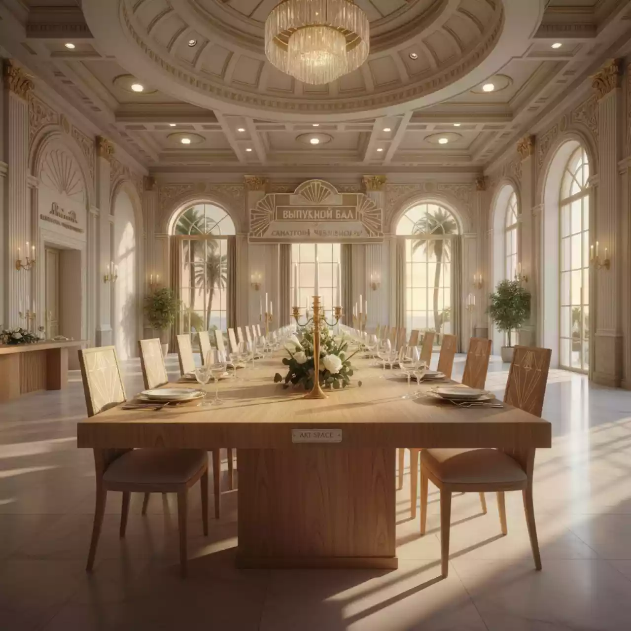 Аренда Стол Loft светлый 1,2х2,5 м в санатории «Черноморье» — ART SPACE