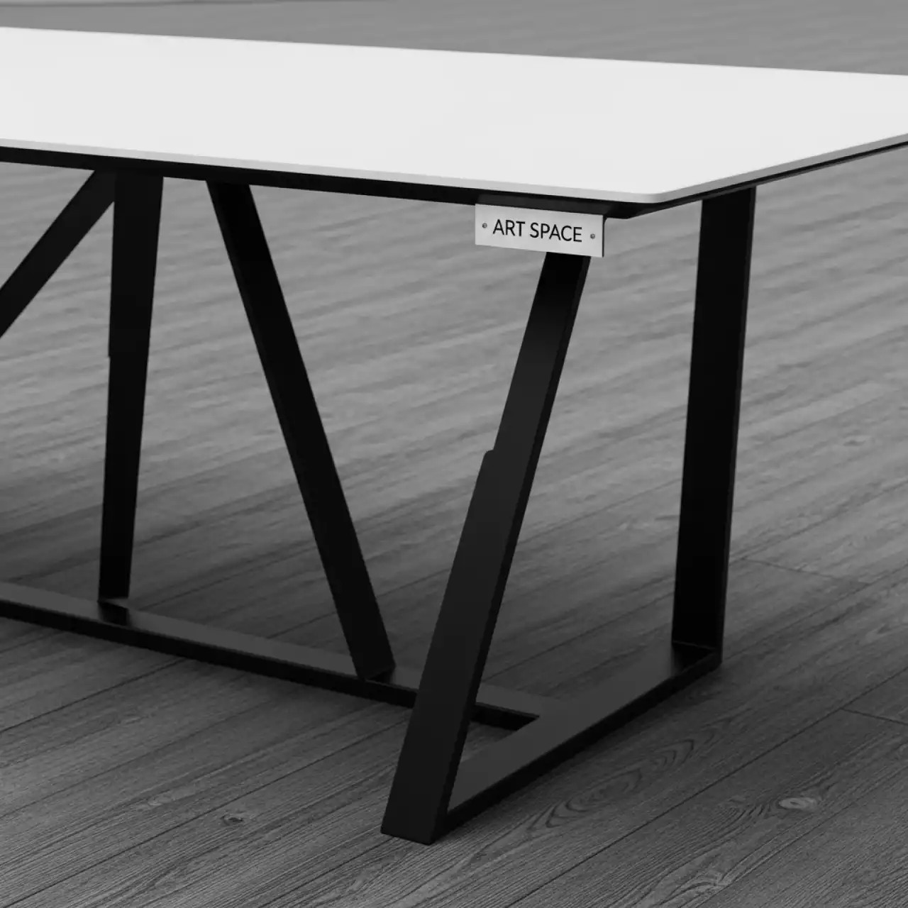 Аренда Стол Мэдисон белая столешница черный каркас в этно-парке «Моя Россия» — ART SPACE