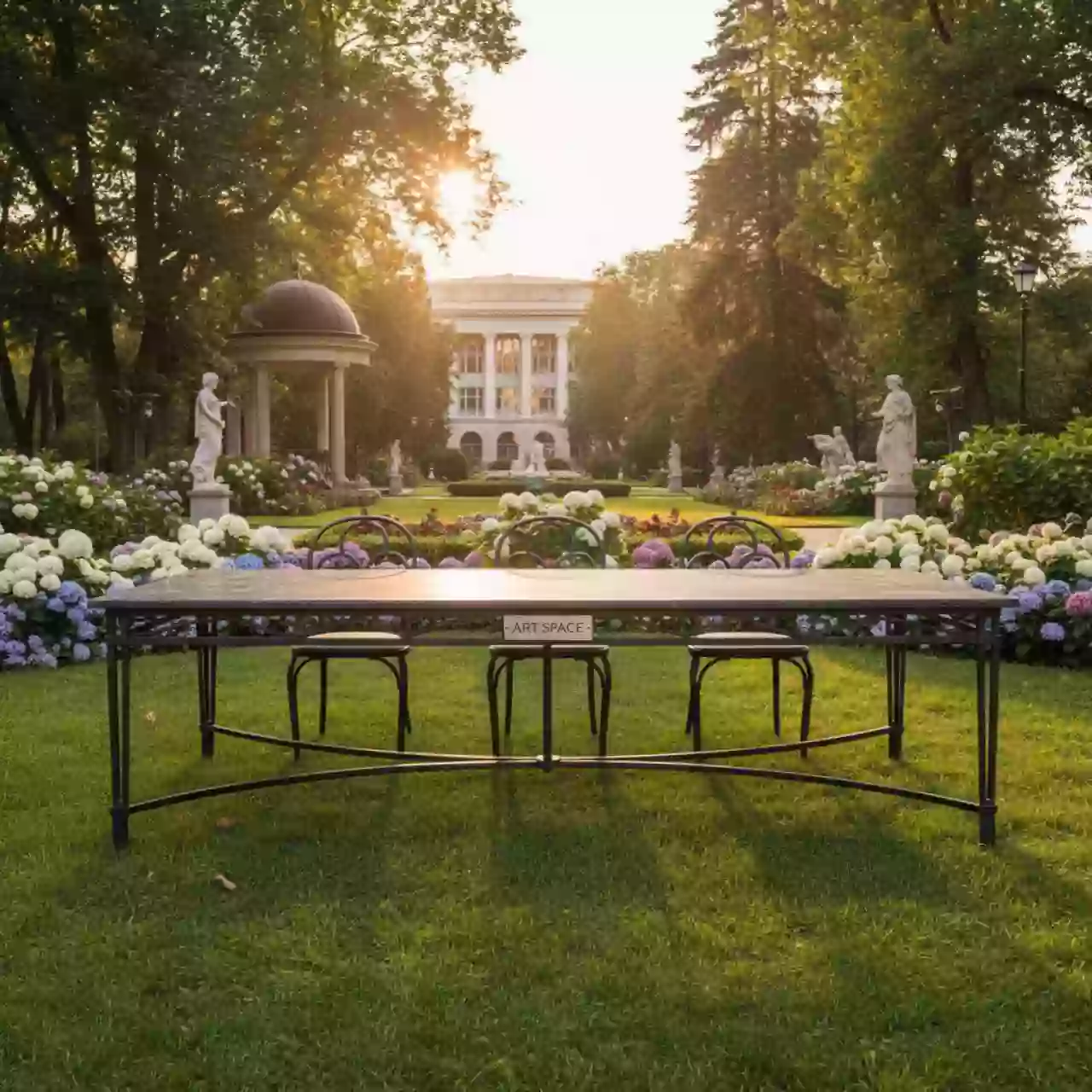 Аренда Стол металлический обеденный Hilde в парке «Ривьера» — ART SPACE