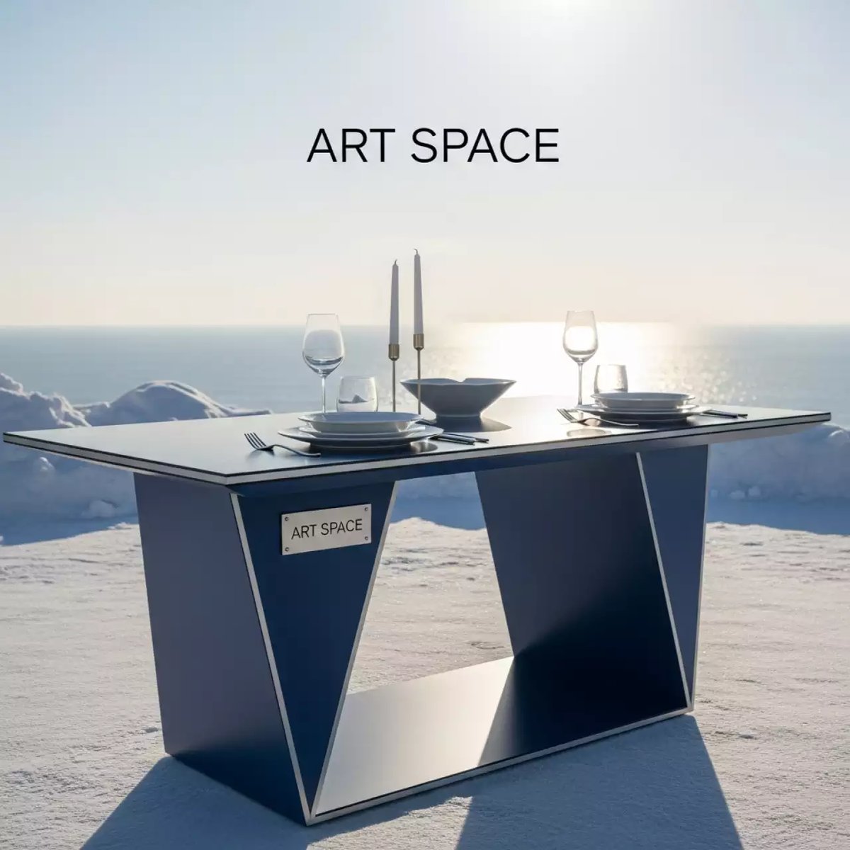 Аренда Стол металлический обеденный раздвижной Belmar на Имеретинской набережной — ART SPACE