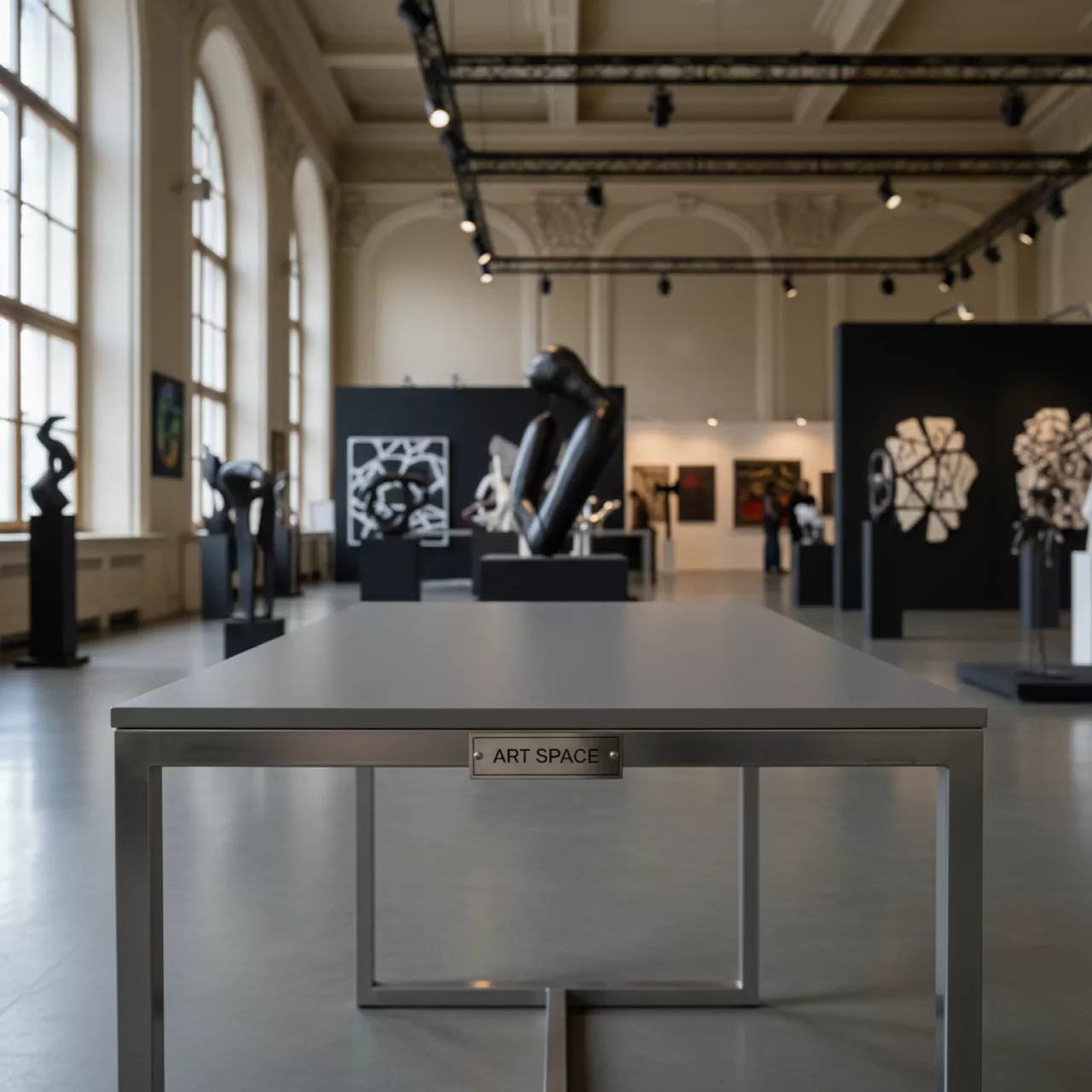 Аренда Стол металлический прямоугольный 110х70 см в Зимнем театре — ART SPACE