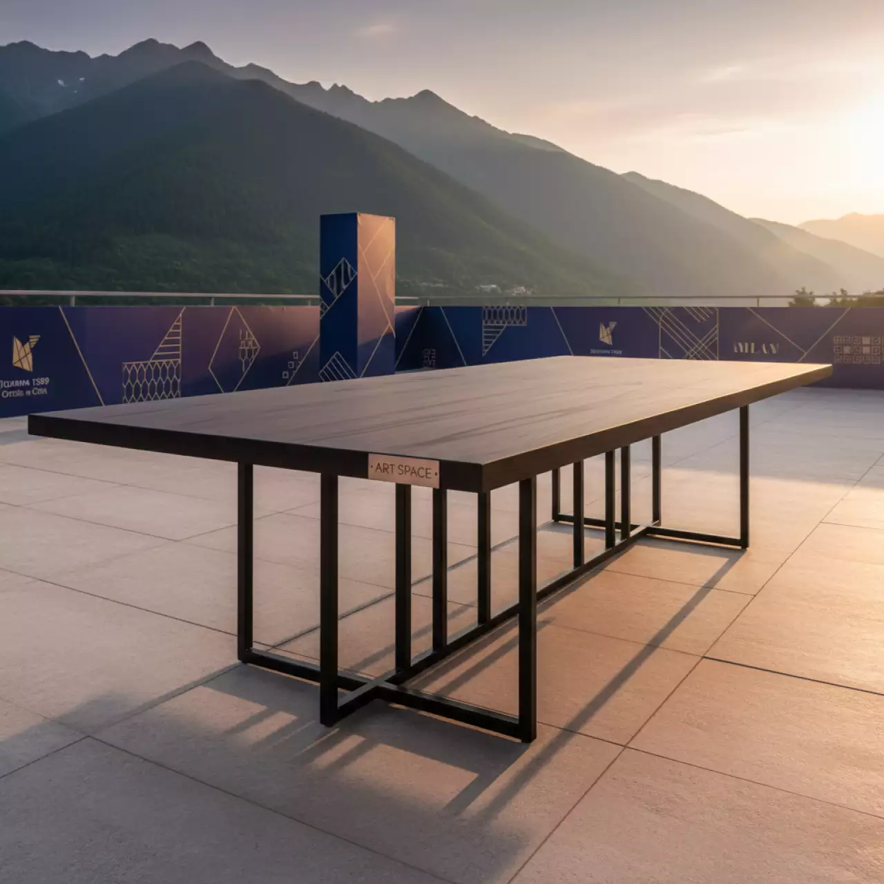 Аренда Стол Милан 160 см Пруток эбен в Поляна 1389 Отель и Спа — ART SPACE