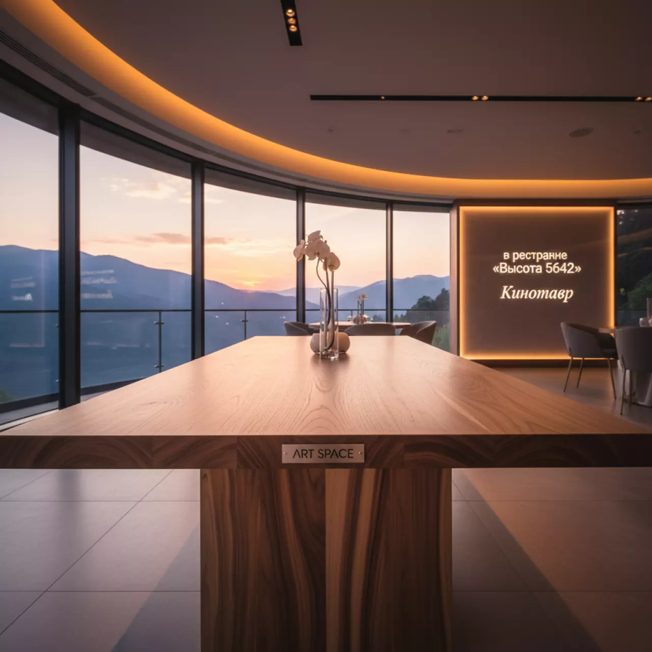 Аренда Стол Милан 190 см Лента лиственница в ресторане «Высота 5642» — ART SPACE