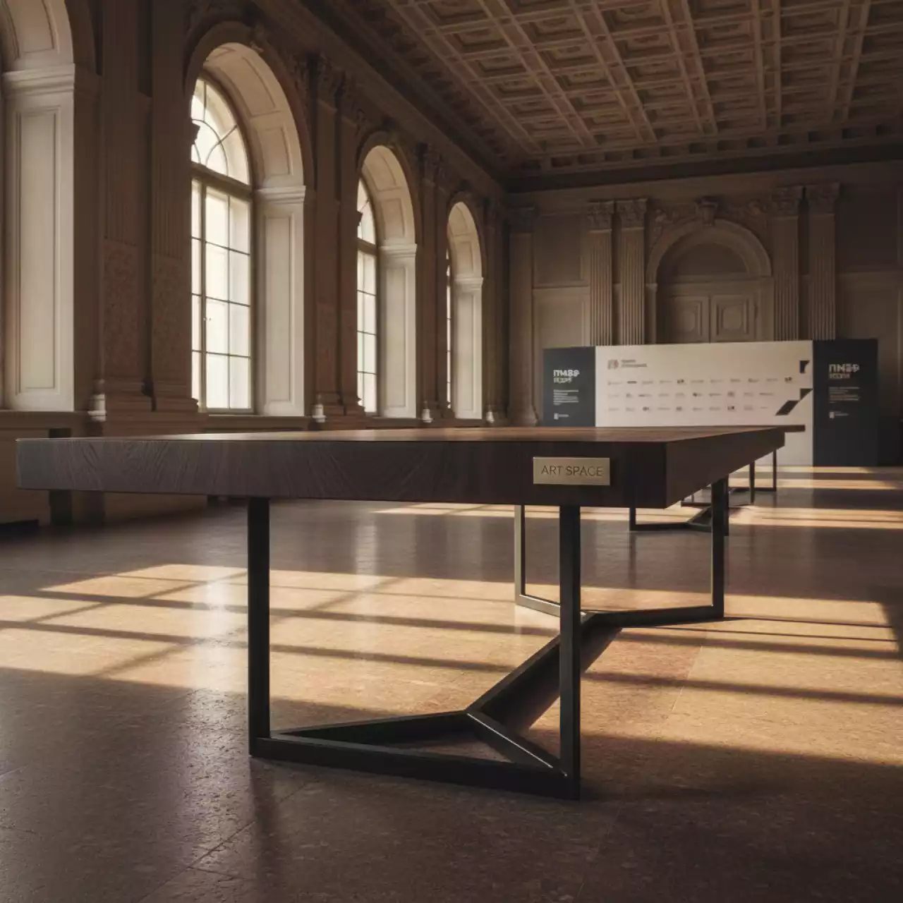 Аренда Стол Милан 190 см Пруток эбен в усадьбе Голицына — ART SPACE