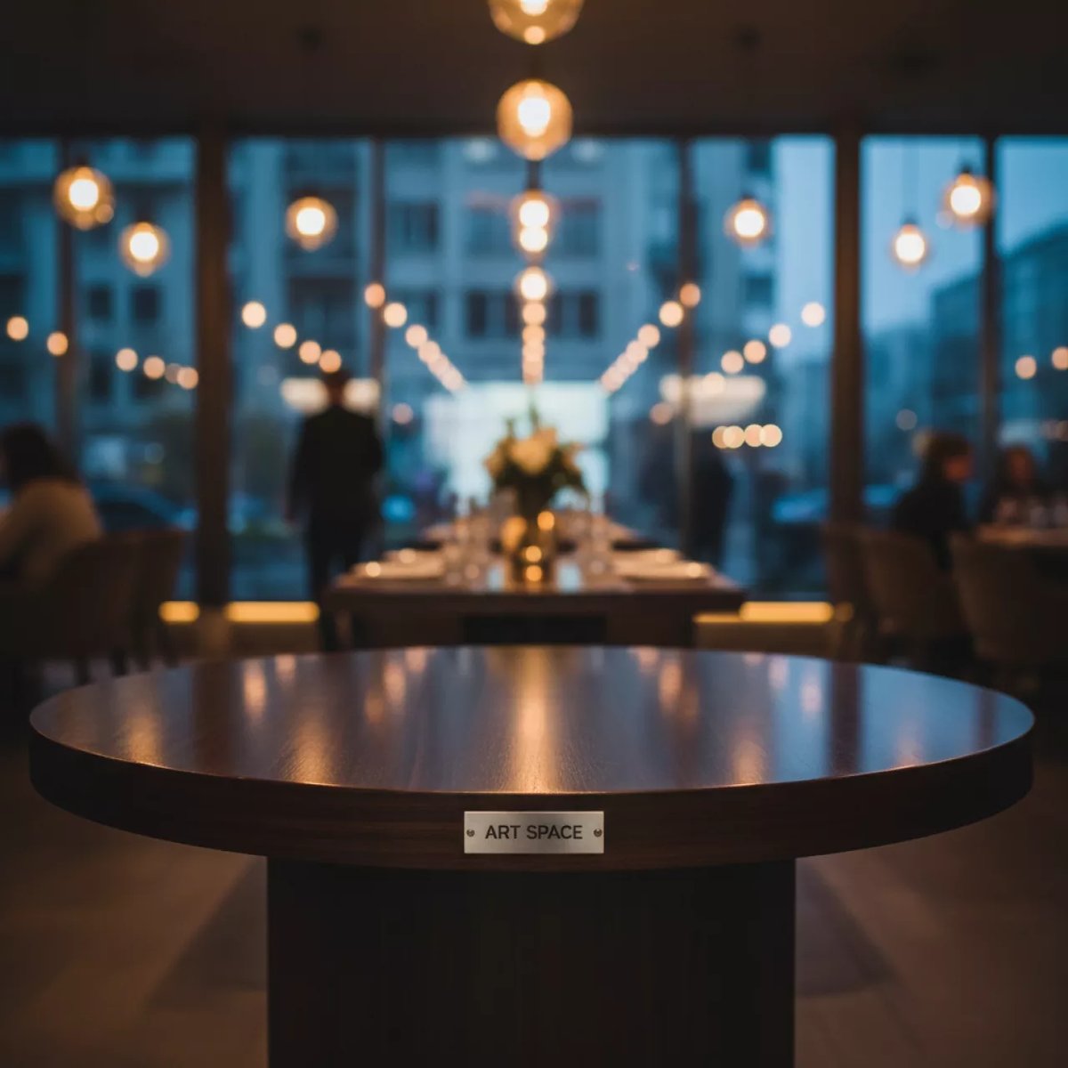 Аренда Стол Милан круглый Полукруглый С профиль эбен диаметр 100 см в ресторане «Баран-Рапан» — ART SPACE