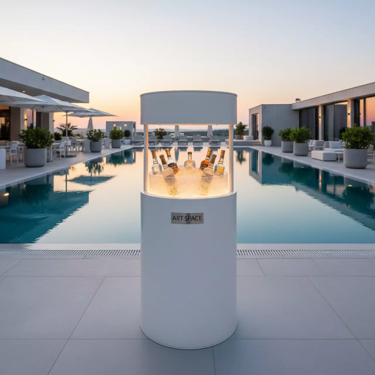 Аренда Стол мини бар Nova Cool Bar пластиковый в ресторане «Voda» — ART SPACE