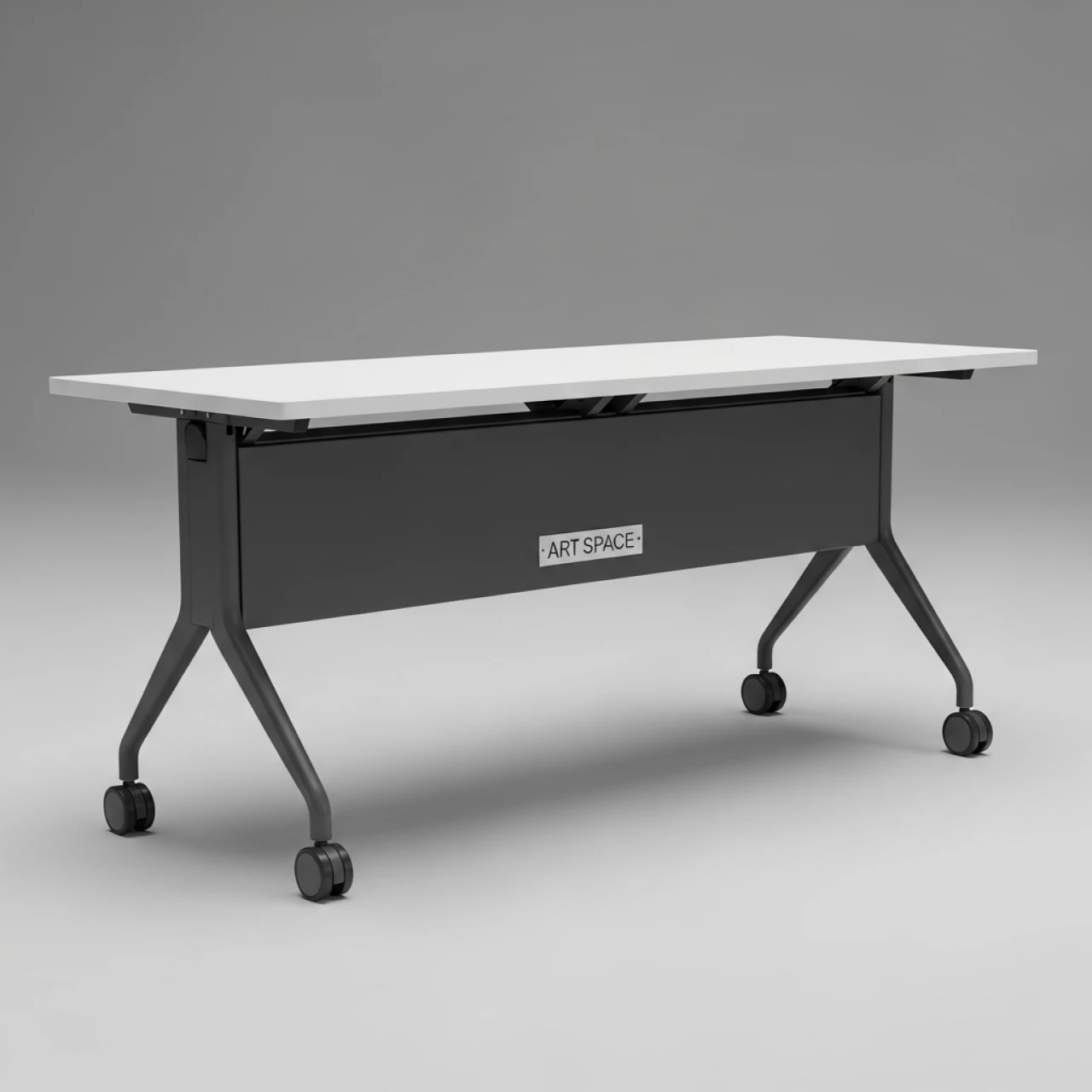 Аренда Стол мобильный складной белый антрацит 22 мм 140х70 в Alpha Sirius — ART SPACE