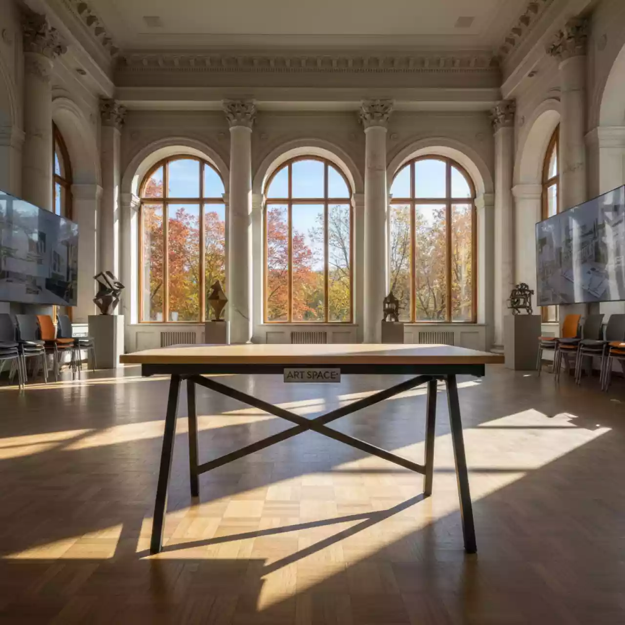 Аренда Стол мобильный складной бук антрацит 22 мм 120х70 в санатории «Металлург» — ART SPACE