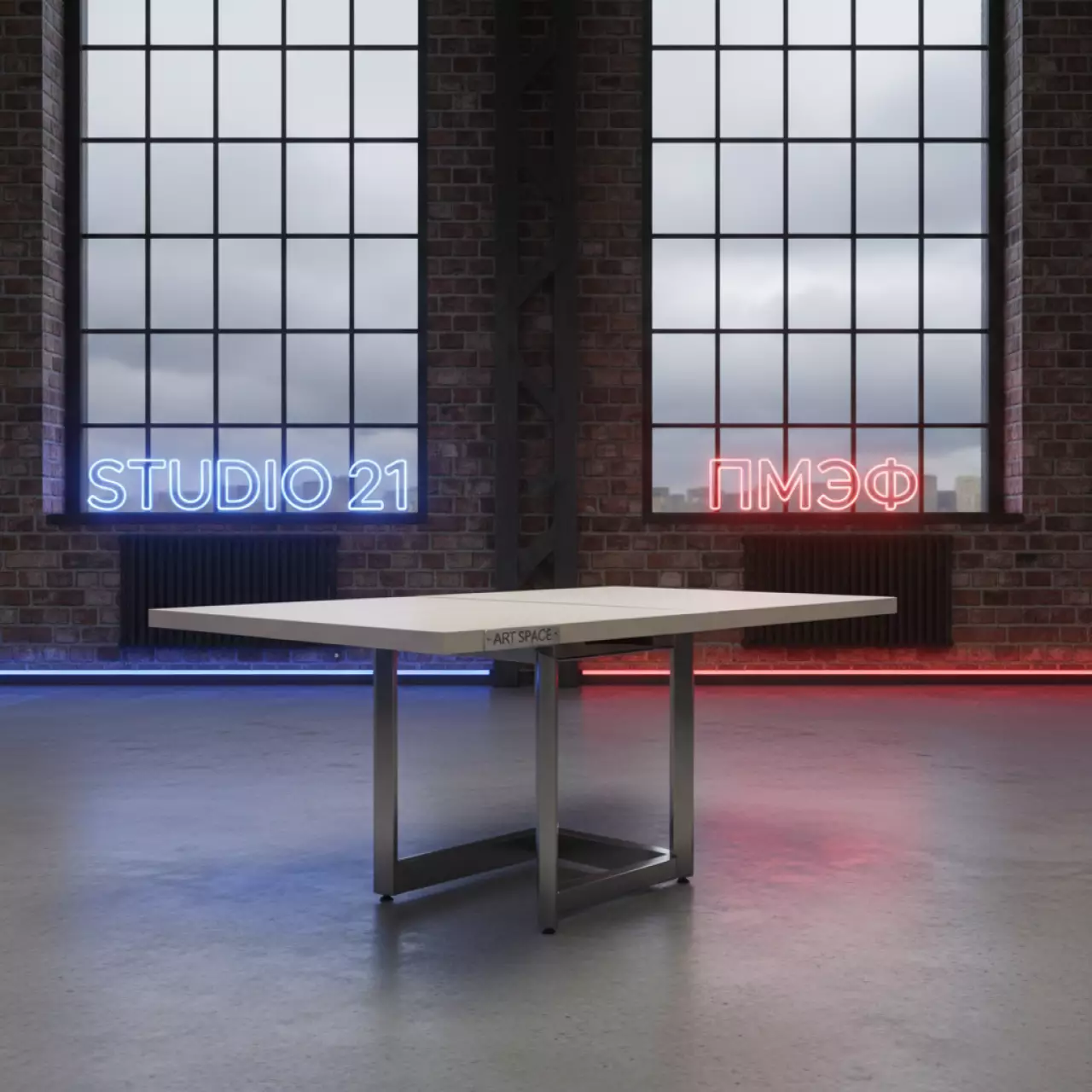Аренда Стол мобильный складной бук белый 22 мм 80х70 в лофте «Студия 21» — ART SPACE