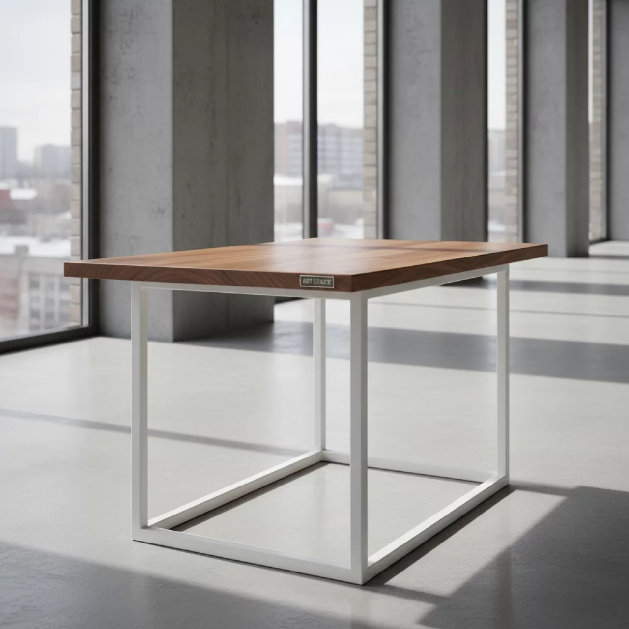 Аренда Стол мобильный складной орех белый 22 мм 80х70 см в Сириус Арене — ART SPACE