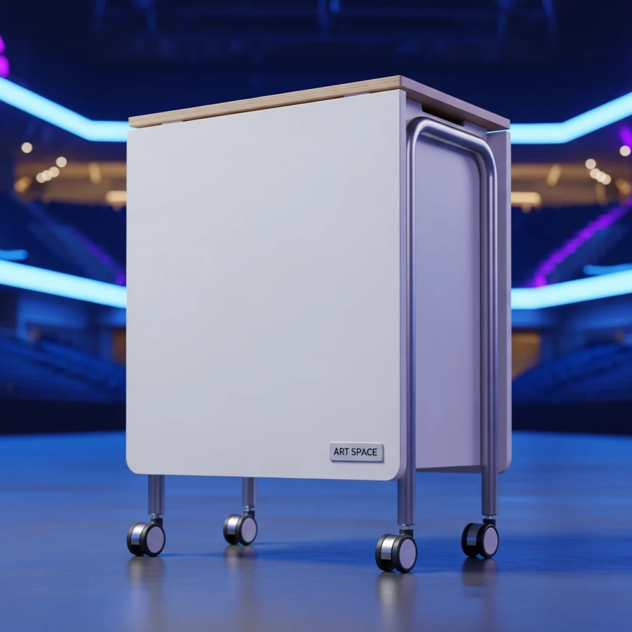 Аренда Стол мобильный складной таксония белый 25 мм 120х70 см в Red Arena — ART SPACE