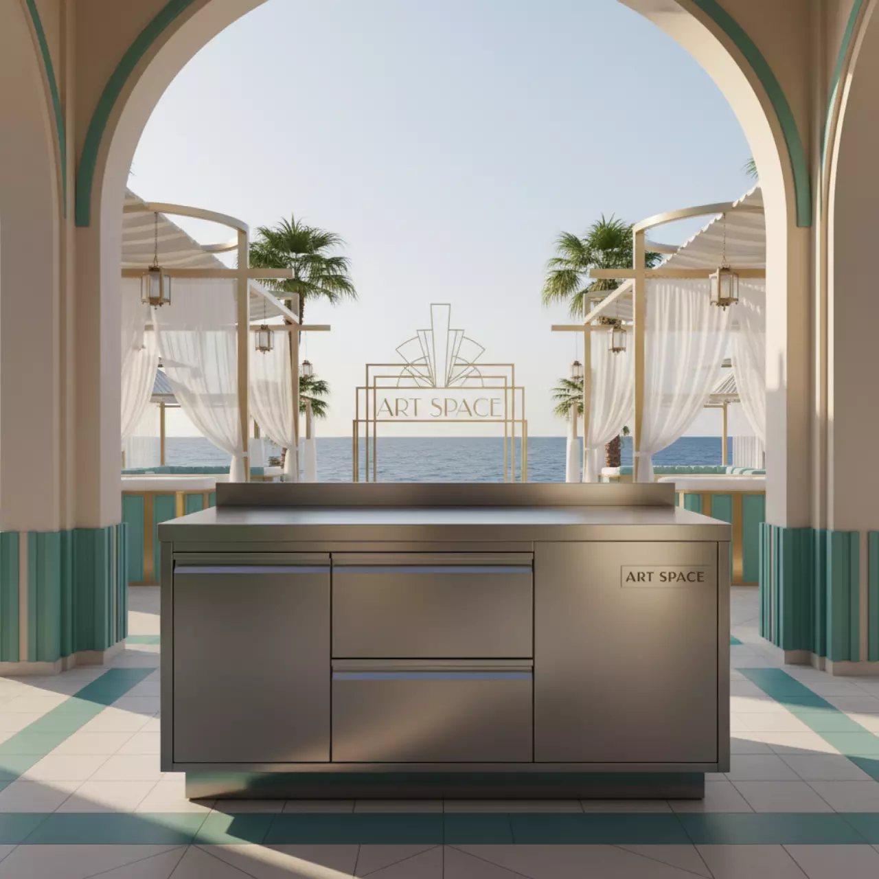 Аренда Стол морозильный рабочий Apach AFM 03BT 1870х715х850 мм на пляжных клубах Хосты — ART SPACE