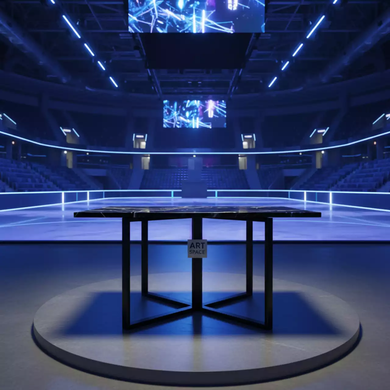 Аренда Стол Motus black мрамор в ледовом дворце «Роза Хутор» — ART SPACE