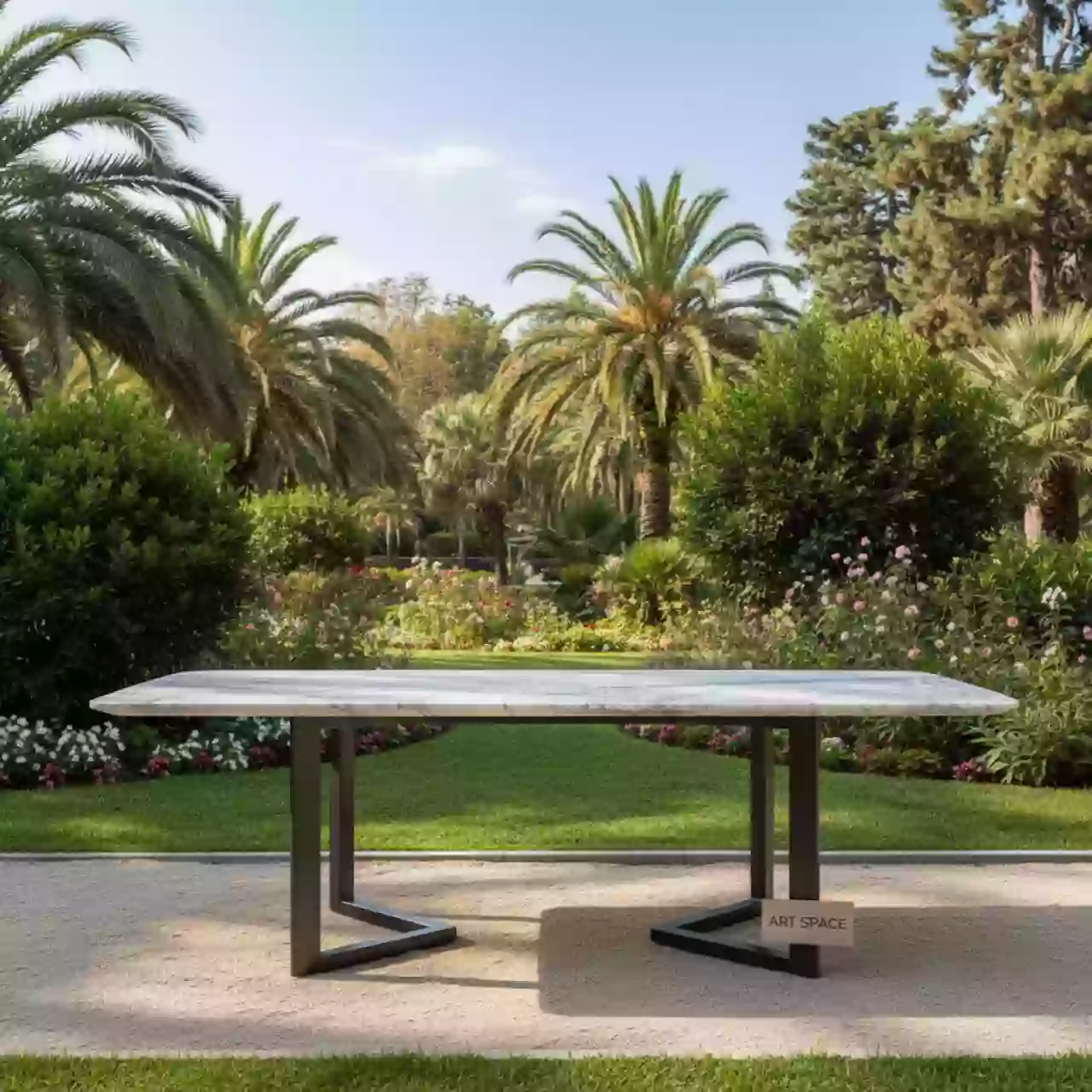 Аренда Стол Motus мрамор silver white в парке «Ривьера» — ART SPACE