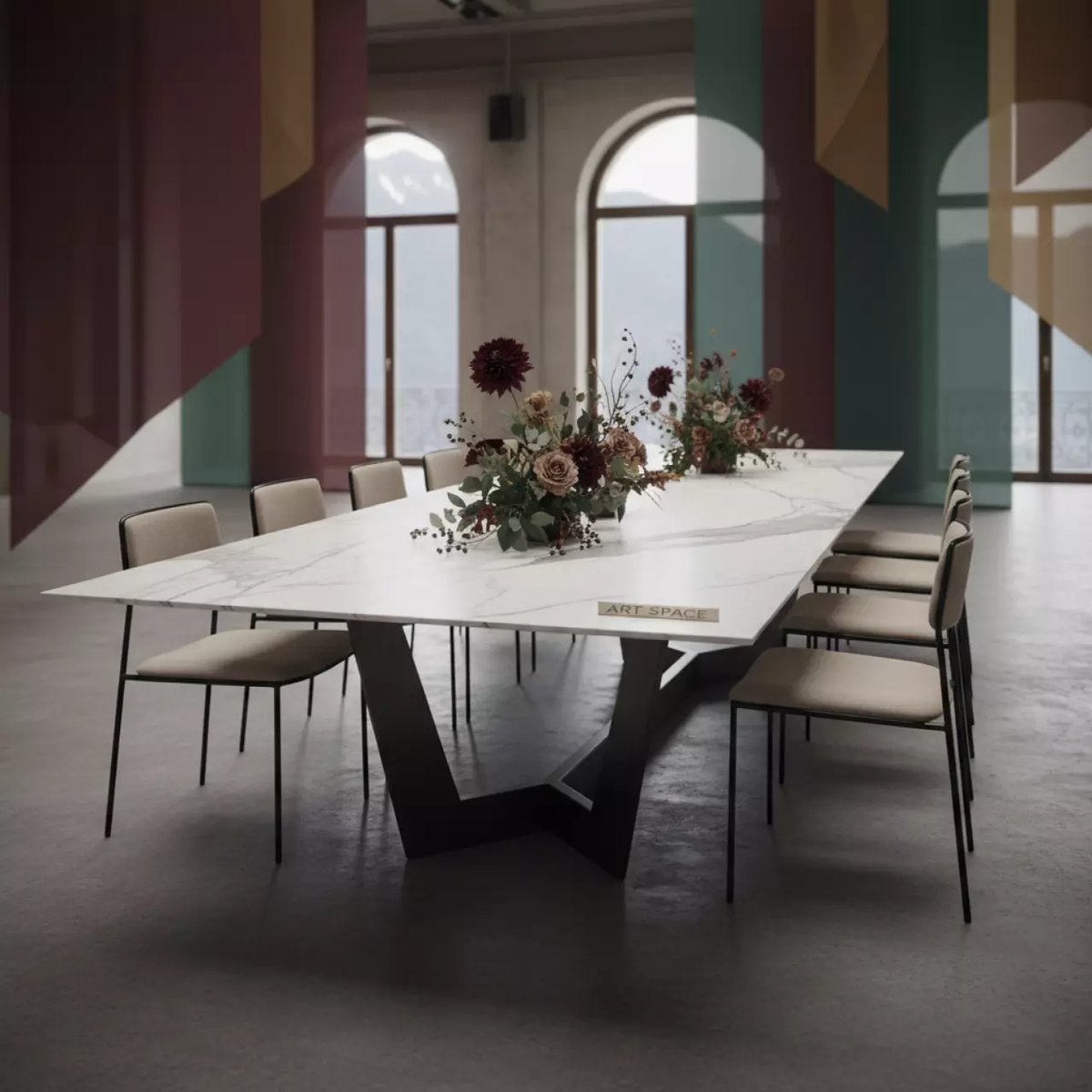 Аренда Стол мраморный обеденный Jeko 34 в Radisson Hotel Rosa Khutor — ART SPACE