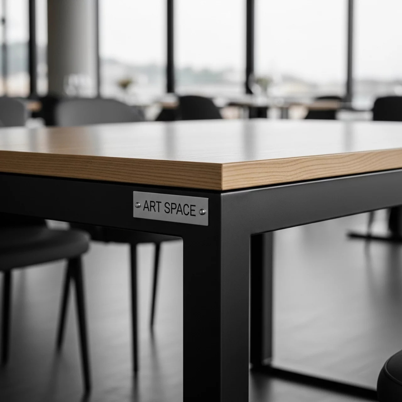 Аренда Стол на металлокуркасе бук антрацит 180х73 в ресторане «La Terrazza» — ART SPACE