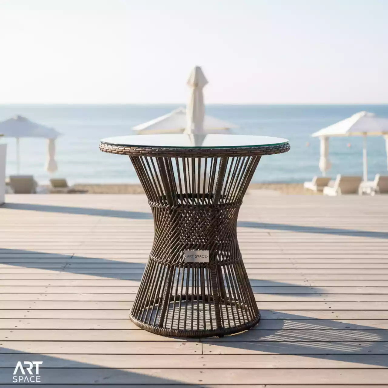 Аренда Стол на одной опоре Rotang Lux Севилья на пляже «Мандарин» — ART SPACE