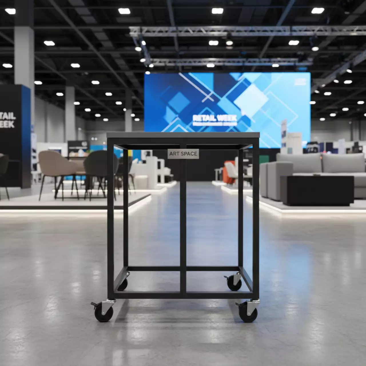 Аренда Стол Нагпур боковой на роликах серый в VK Stadium Sirius — ART SPACE