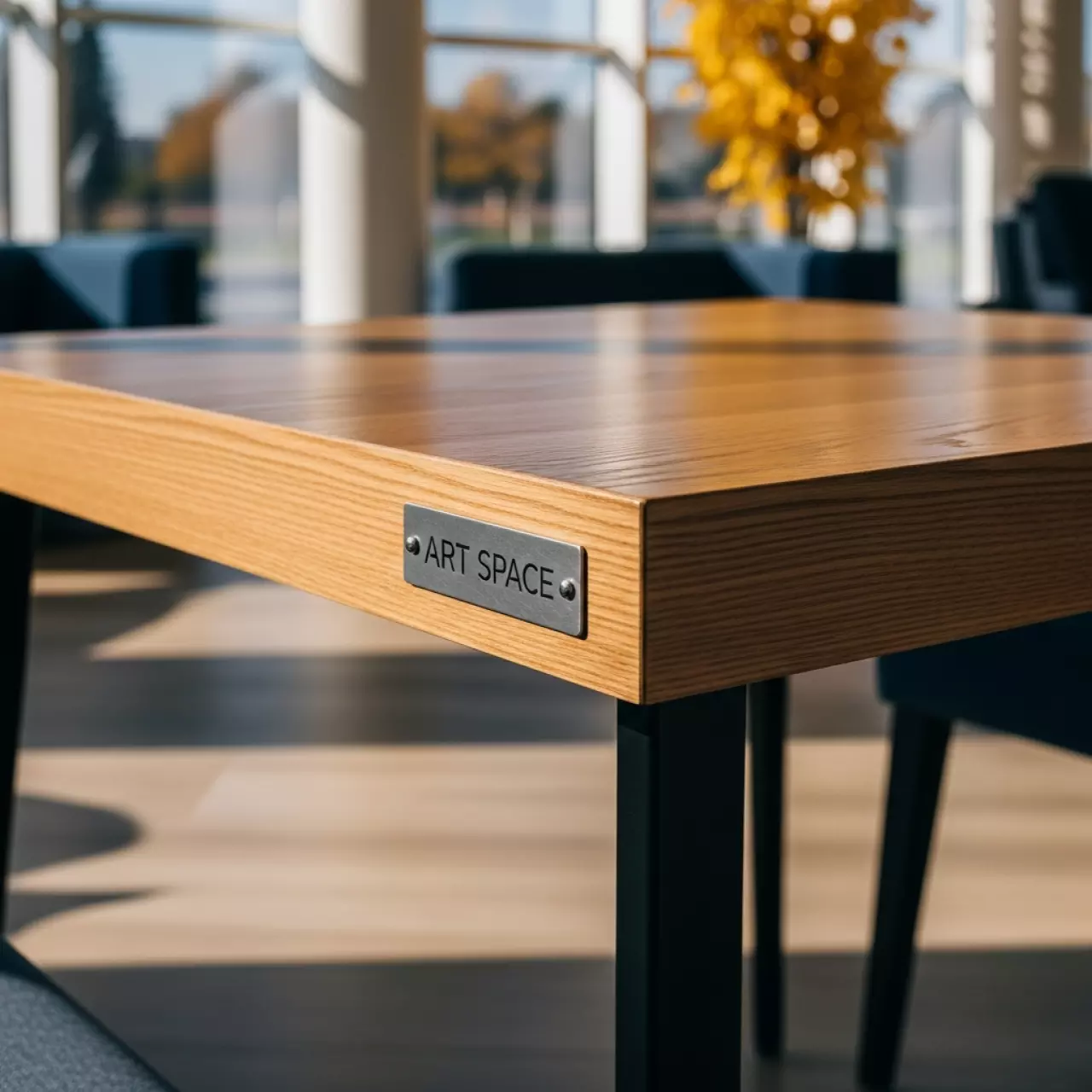 Аренда Стол нераздвижной Лаки мини 800 мм дуб вотан черный в гранд-отеле «Жемчужина» — ART SPACE