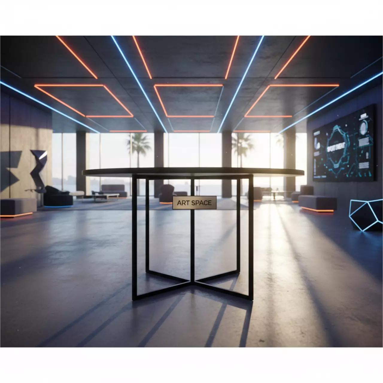 Аренда Стол нераздвижной Лаки мини 800 мм лофт черный муар в Boutique Hotel PORTUM 1905 — ART SPACE