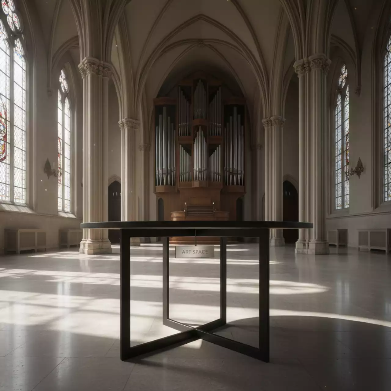 Аренда Стол нераздвижной Лаки мини 800 мм лофт черный в Зале органной и камерной музыки — ART SPACE