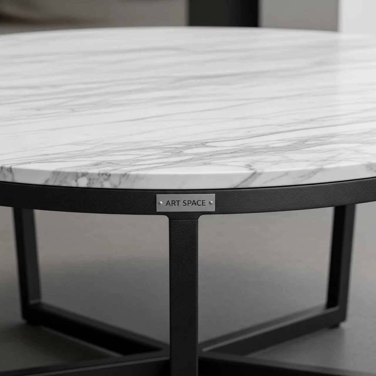 Аренда Стол нераздвижной Римс 1000 мм мрамор белый черный муар в Mantera Supreme — ART SPACE