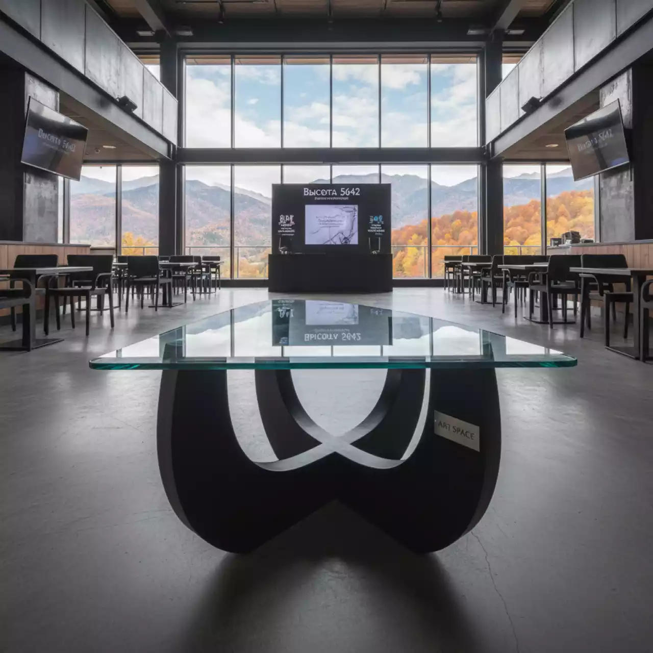 Аренда Стол Noguchi Black в ресторане «Высота 5642» — ART SPACE