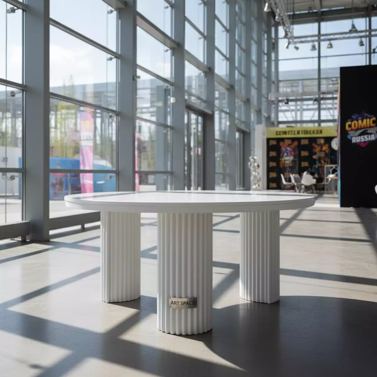 Аренда Стол обеденный Ballet 100х75 см молочный в Ледовом дворце «Айсберг» — ART SPACE