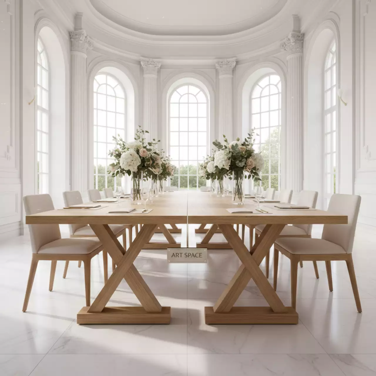 Аренда Стол обеденный Cross деревянный в комплексе «Дагомыс» — ART SPACE