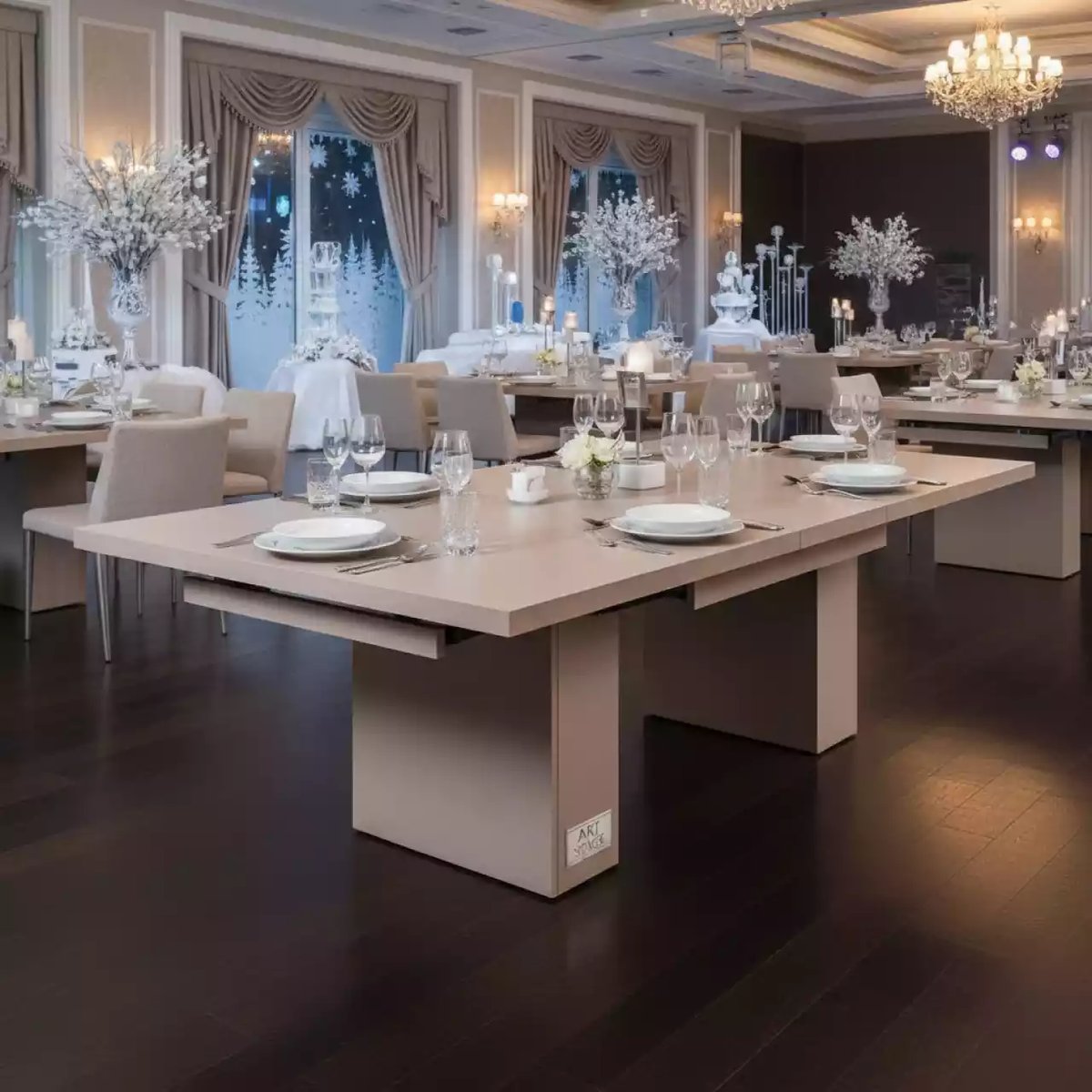 Аренда Стол обеденный Decorum раздвижной латте капучино в санатории «Заполярье» — ART SPACE