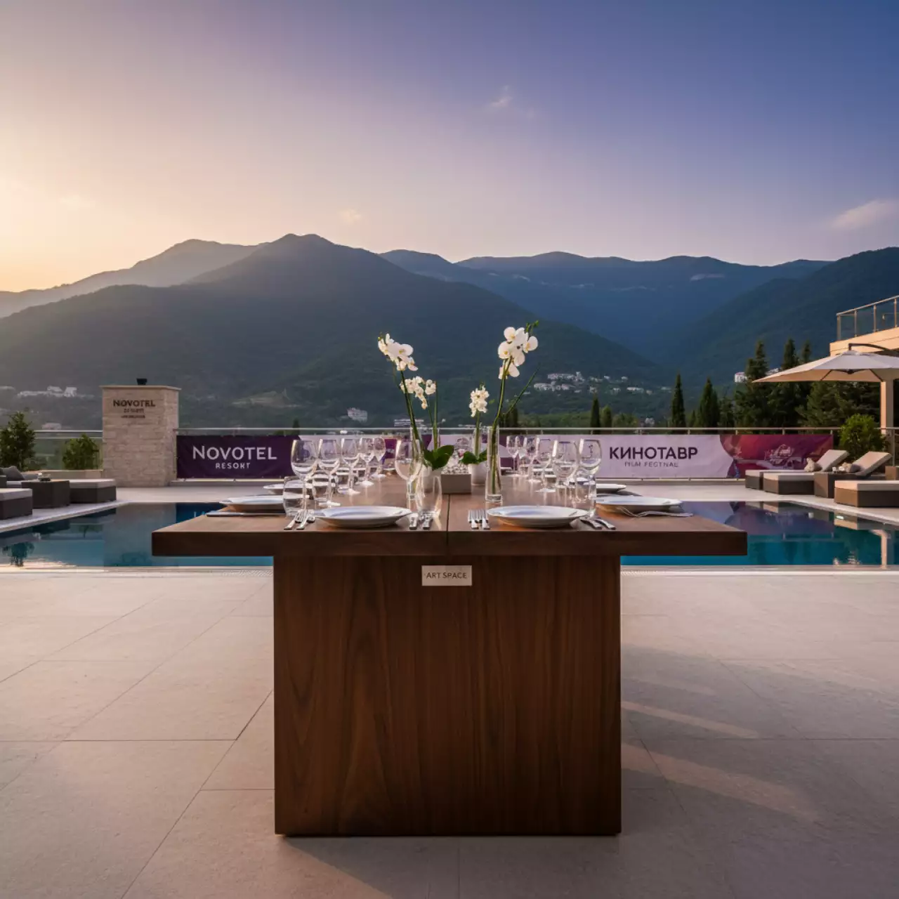 Аренда Стол обеденный деревянный раздвижной Zorritos в Novotel Resort — ART SPACE