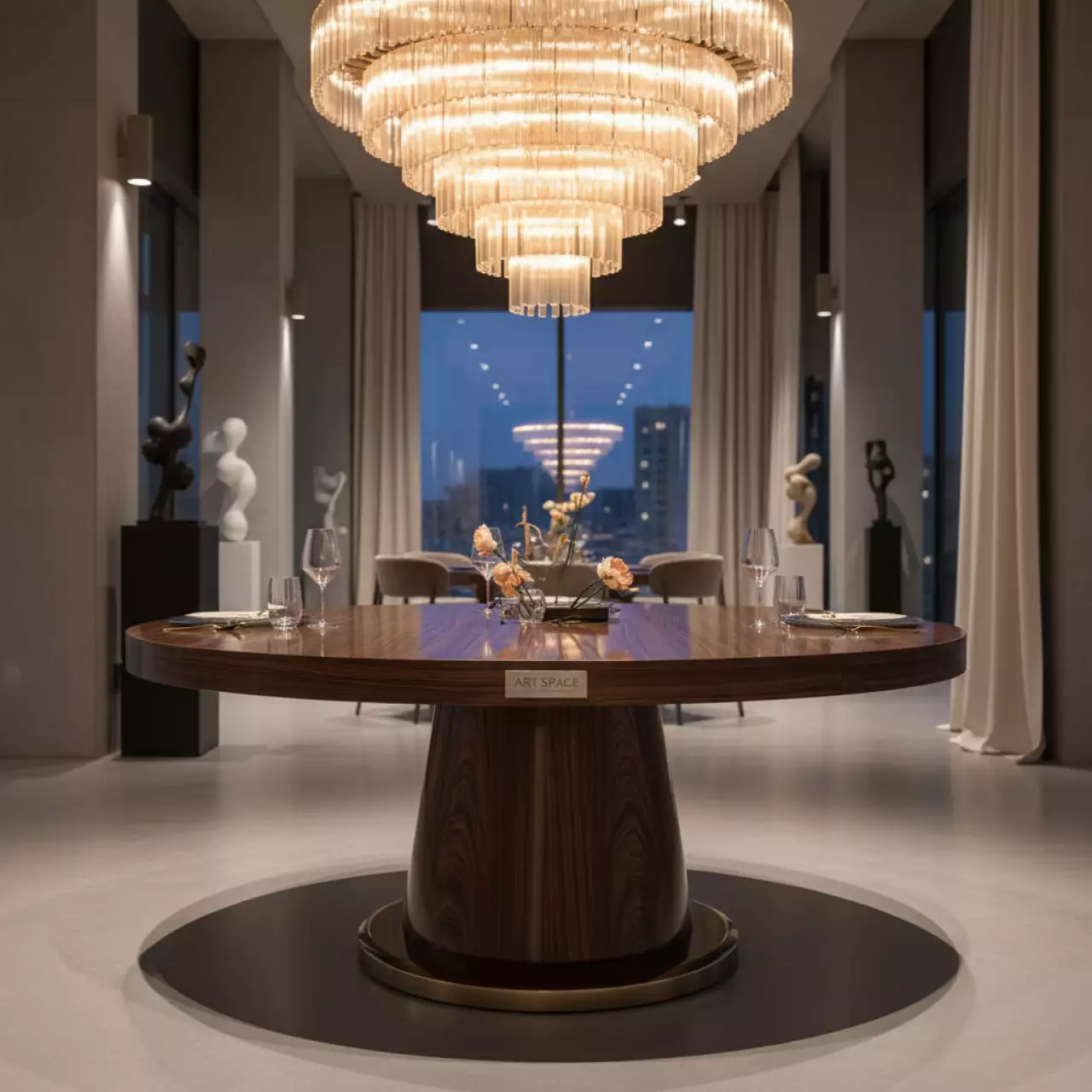 Аренда Стол обеденный деревянный Rimini Ø150 в Omega Sirius — ART SPACE