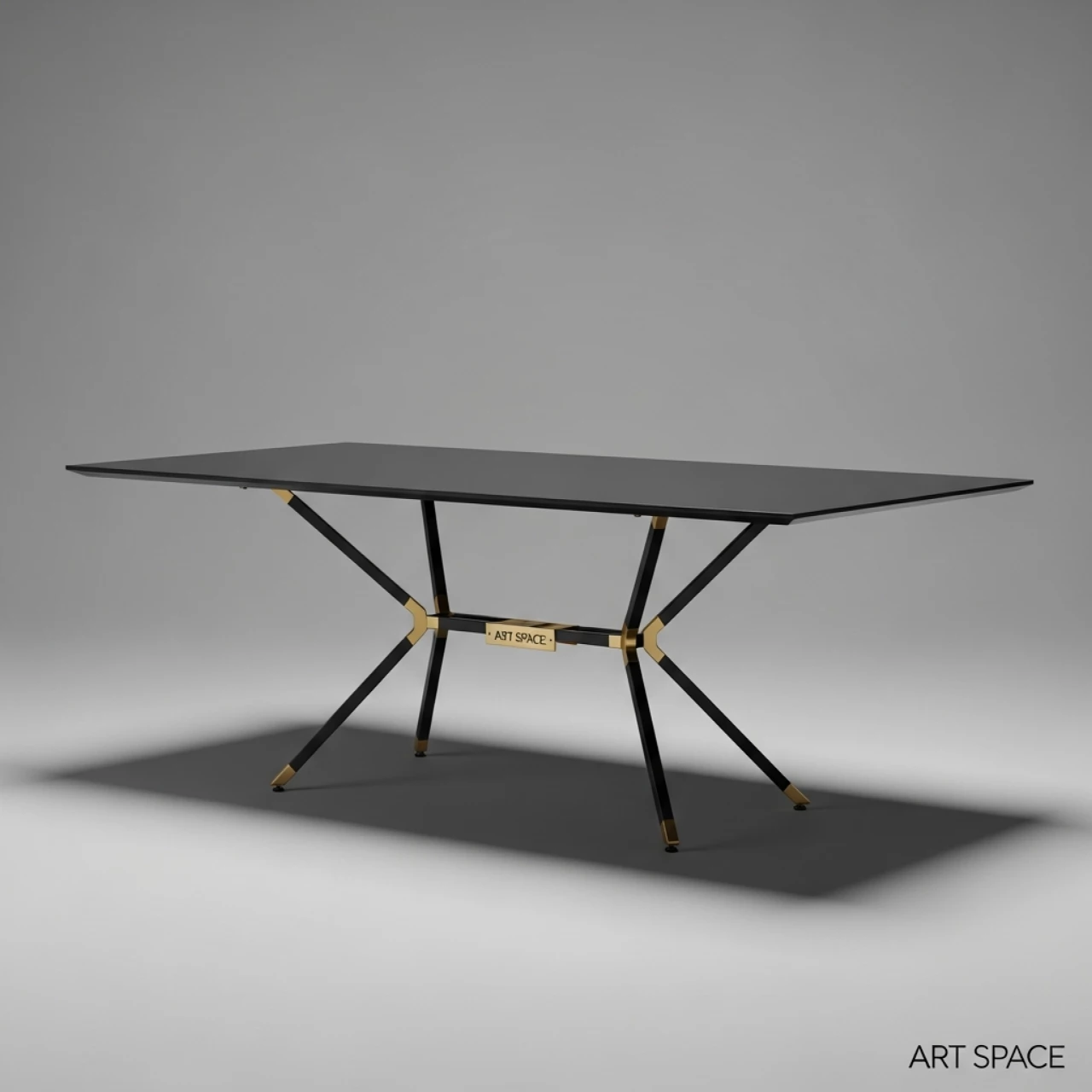 Аренда Стол обеденный Geyser черный золотой в казино «Сочи» — ART SPACE