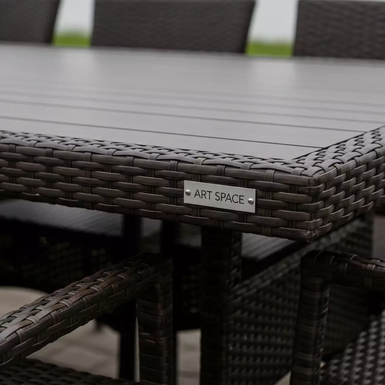 Аренда Стол обеденный Giza Medison коричневый искусственный ротанг 140x80 в санатории «Заполярье» — ART SPACE