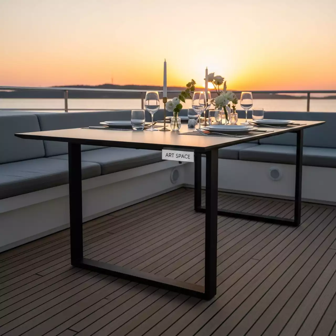 Аренда Стол обеденный Jump TJ3 на VIP теплоходе (Морпорт Сочи) — ART SPACE